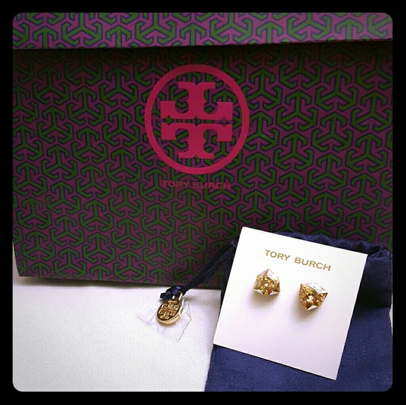 Tory Burch Jewelry - Gold Trilliant Stud Earrings Tory Burch